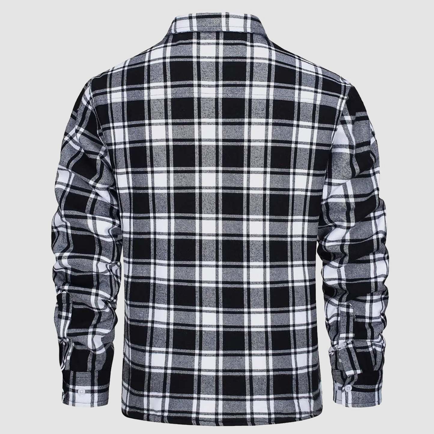 Men's Flannel Shirt Jacket - Fleece Lined Cotton Winter Coat