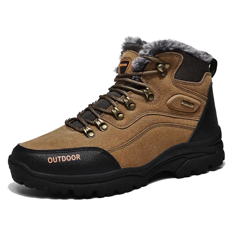 Men's Comfortable and Warm Wool Lined Hiking Shoes