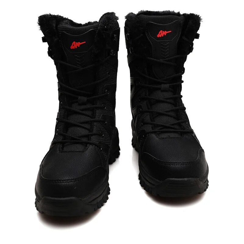 Women's Fashion Comfortable Waterproof Warm Fleece Snow Combat Boots