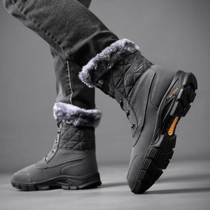 Dallader Men's Winter Warm Snow Boots Waterproof Non-Slip Hiking Boots