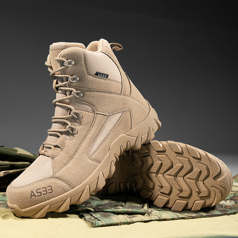 Men's Waterproof Non-Slip Warm Snow Combat Boots Safety Work Boots (Regular Style & Insulated Style)