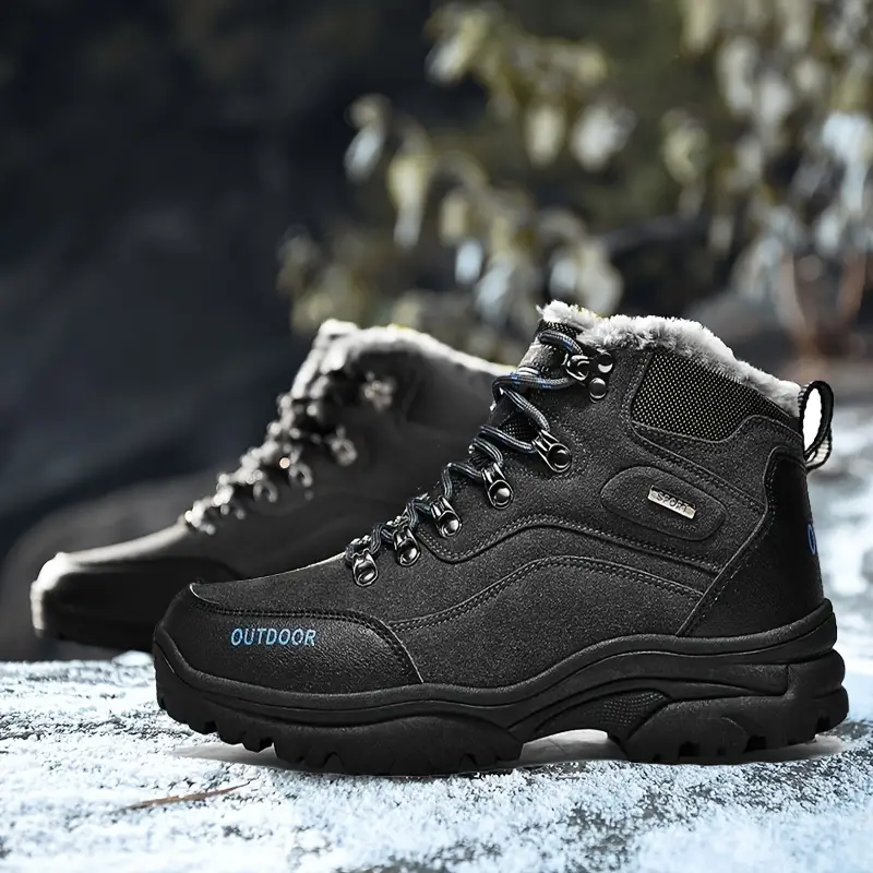 Men's Comfortable and Warm Wool Lined Hiking Shoes