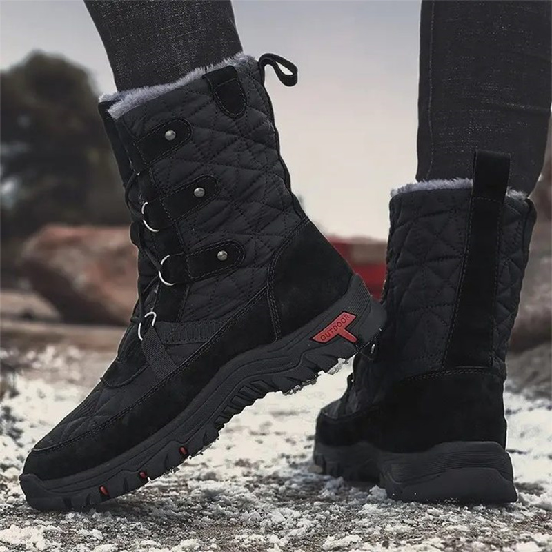 🔥Hot Sale-Men's Genuine Leather Comfortable Snow Boots Warm Boots Combat Boots