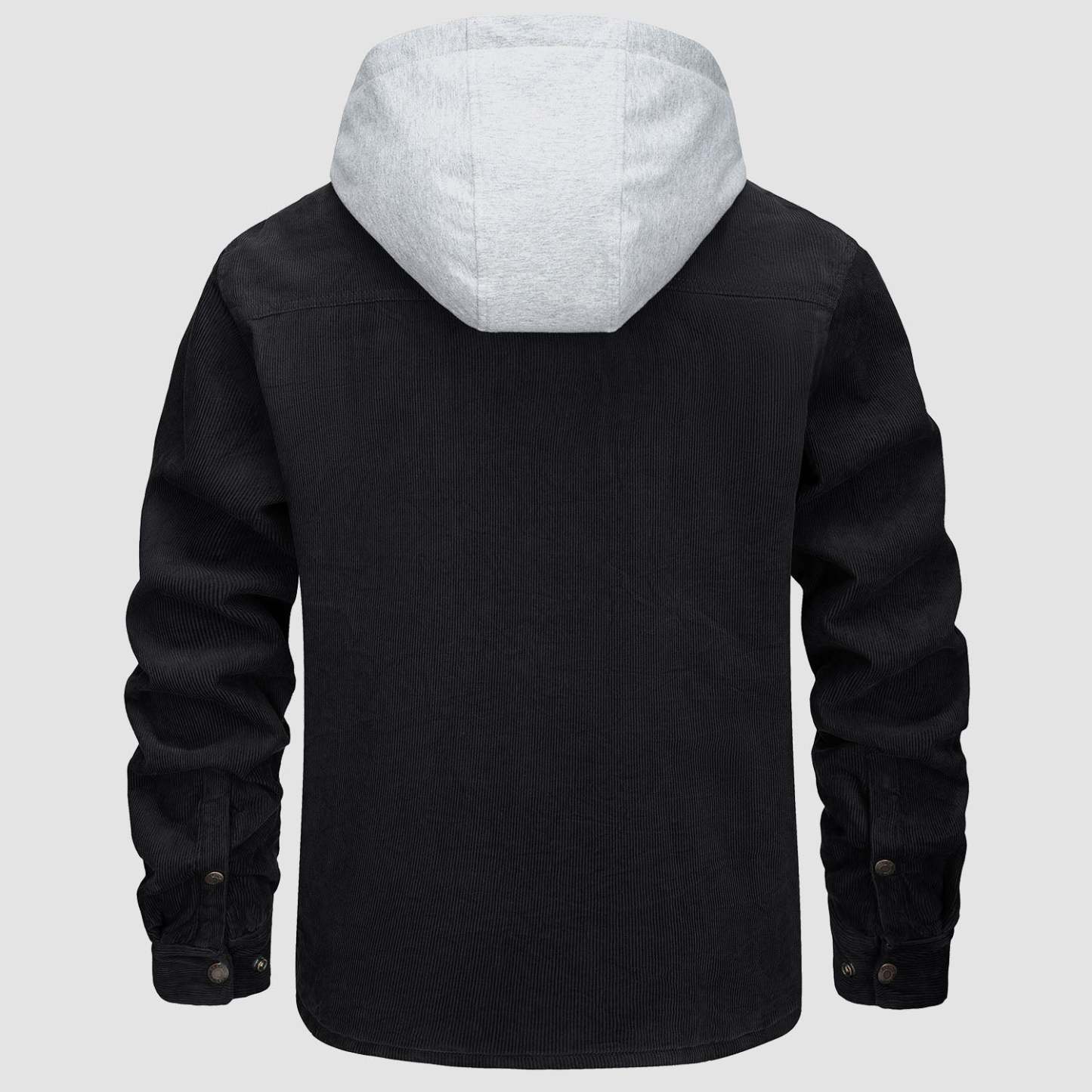 Men's Lightweight Hooded Corduroy Jacket for Casual Fall Wear