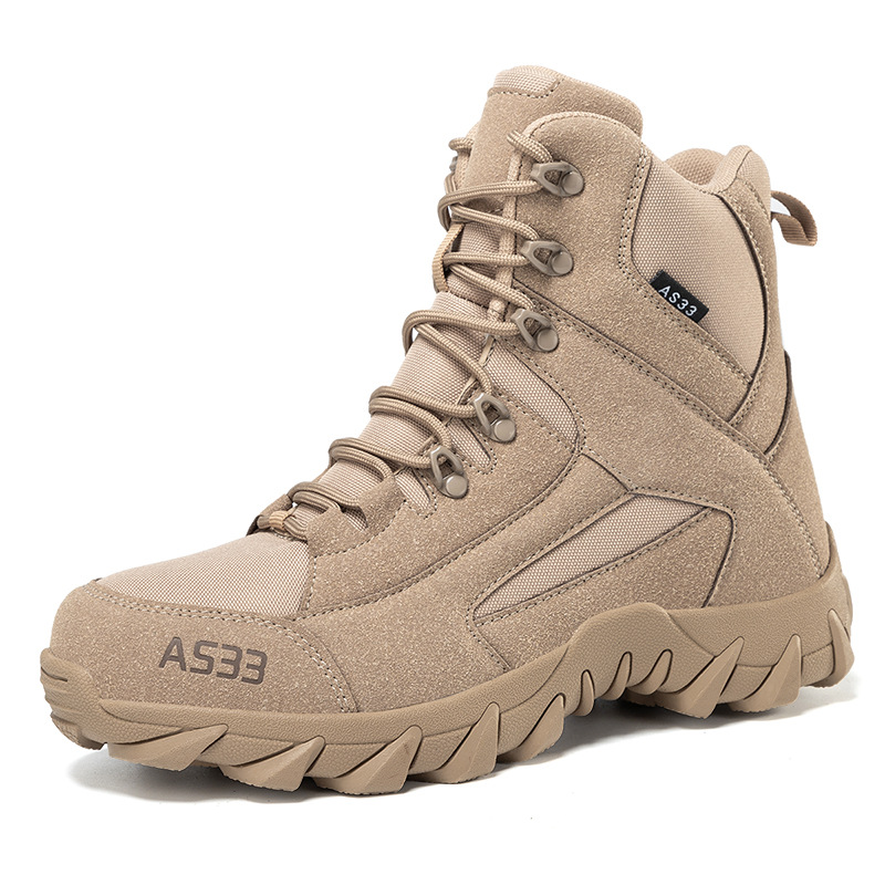 Men's Waterproof Non-Slip Warm Snow Combat Boots Safety Work Boots (Regular Style & Insulated Style)