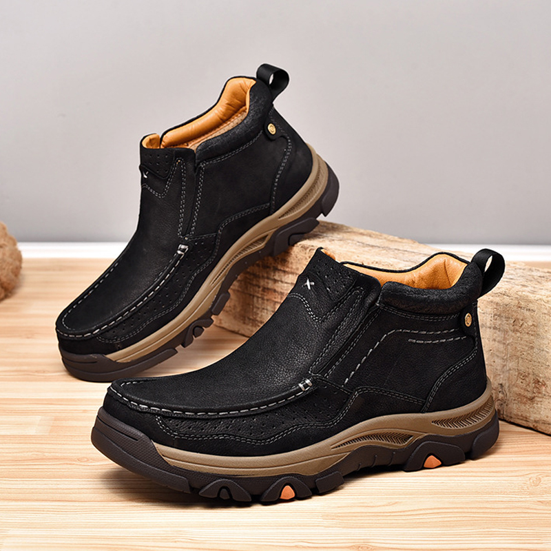 (⏰Last day 40% OFF🔥)Men's Comfortable Genuine Leather Ankle Boots Orthopedic Shoes