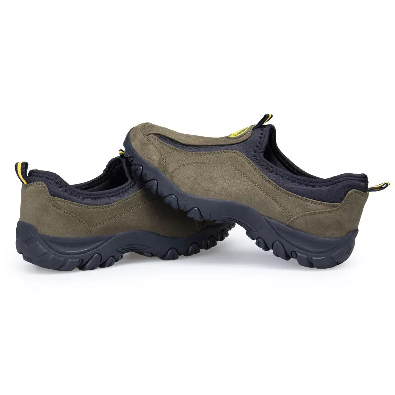 50% OFF!!!🛒Men's Cushioned Corrective Hiking Shoes, Waterproof Wide Toe Slip-On Sneakers with Arch Support, Anti-Slip & Anti-Puncture