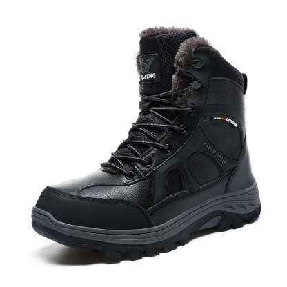 2023 New Warm Plush Snow Boots Waterproof Winter Combat Boots Work Boots