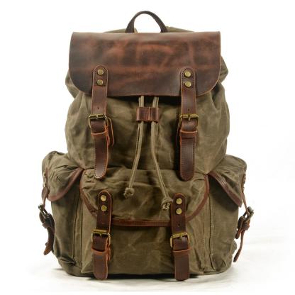 Canvas Leather Backpack | ROME