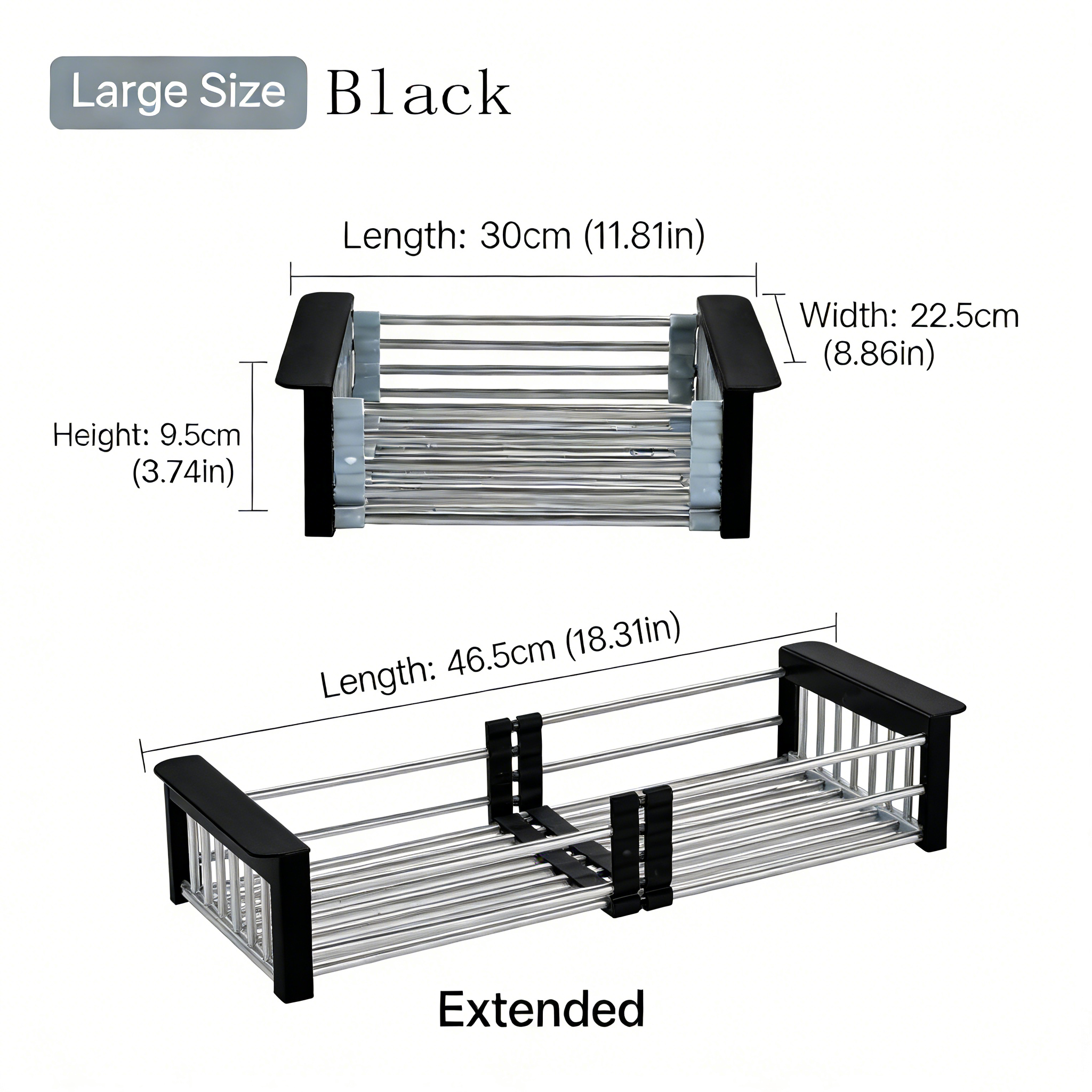 Extend kitchen sink drain basket