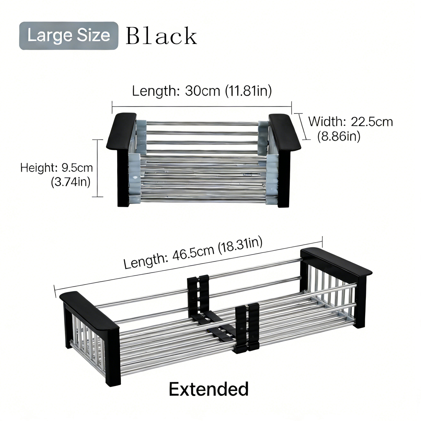 Extend kitchen sink drain basket