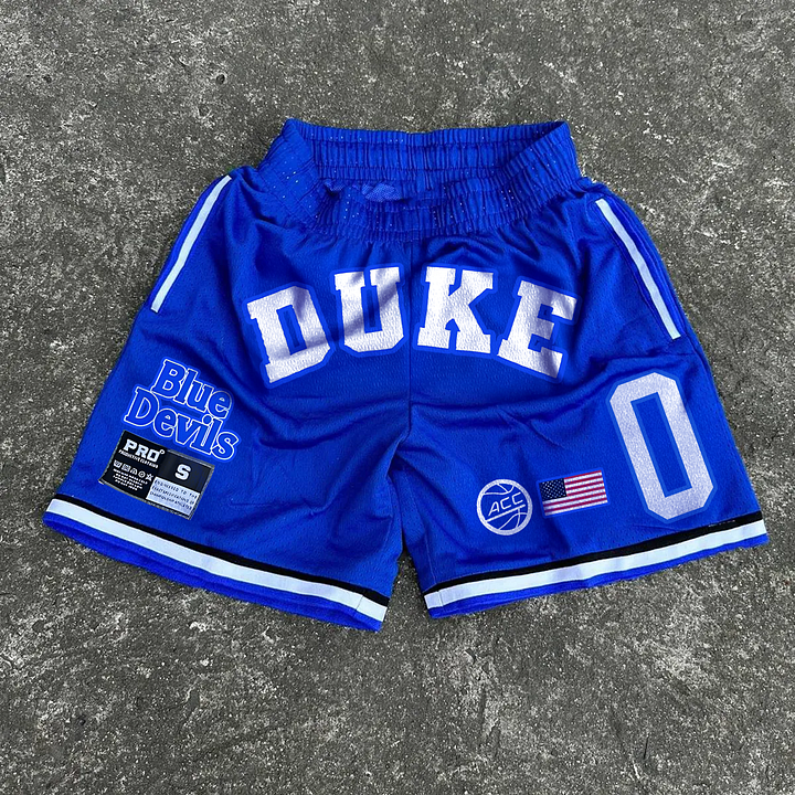 Patch casual mesh shorts