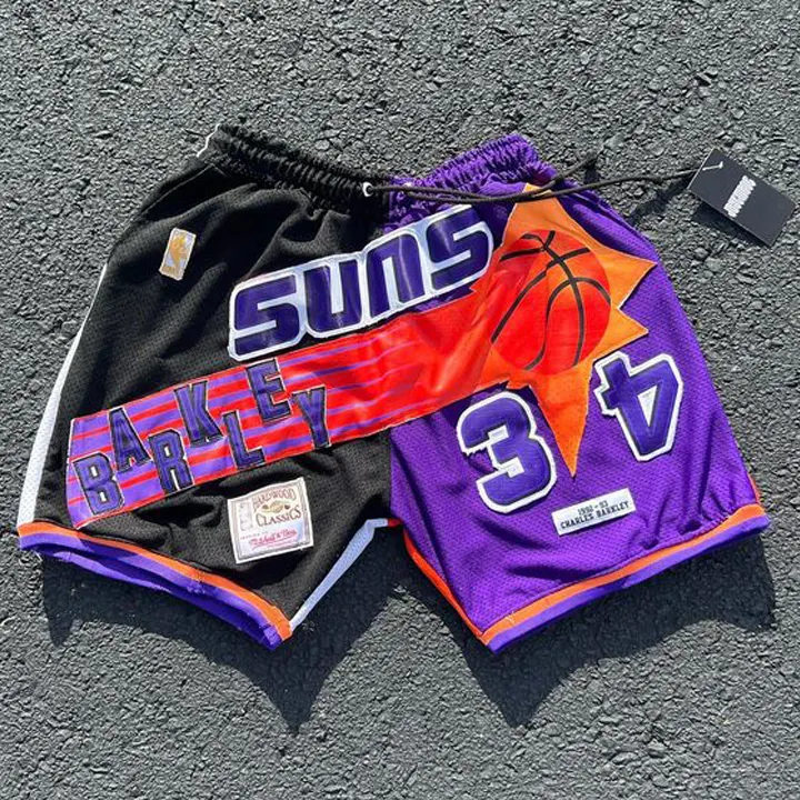 Patch casual mesh shorts