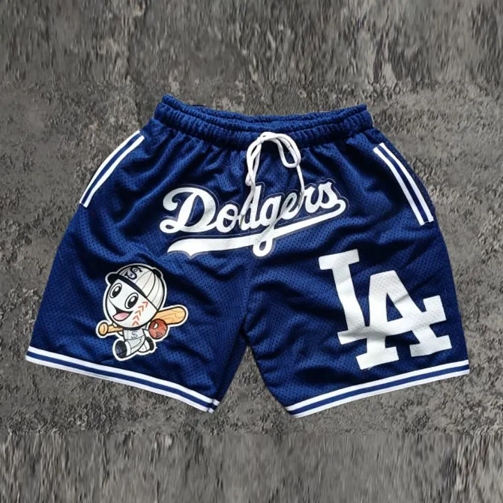 Patch casual mesh shorts