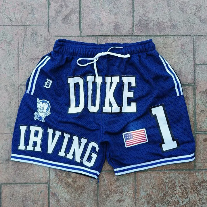 Patch casual mesh shorts