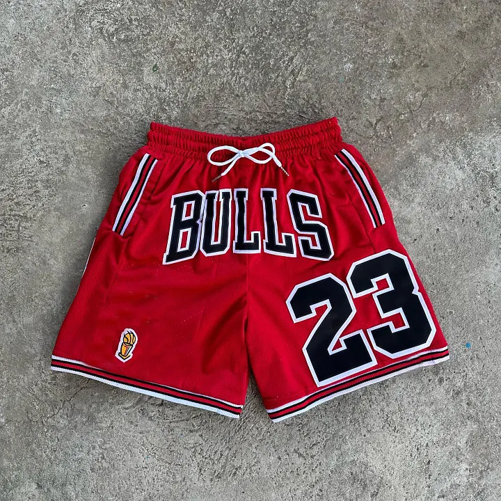 Patch casual mesh shorts