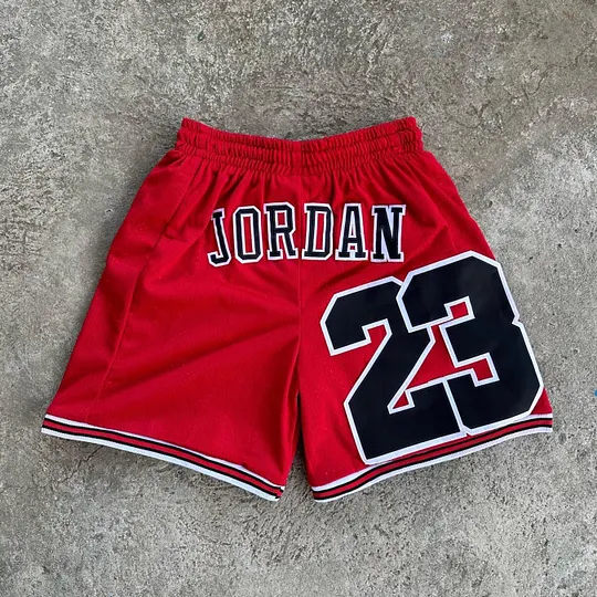 Patch casual mesh shorts