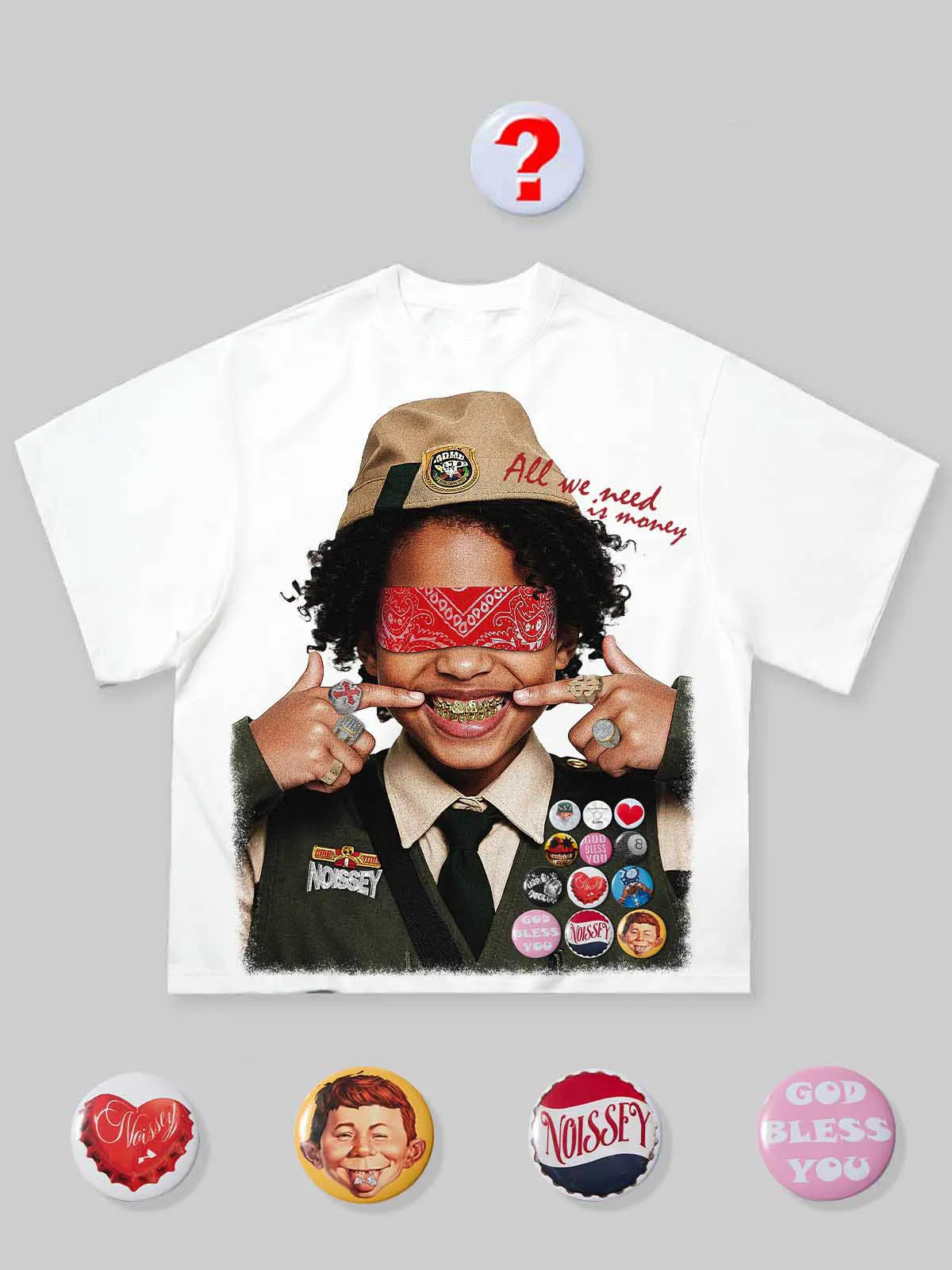 Mixed Emotion Classic 100%Cotton Tee T-Shirt Unisex