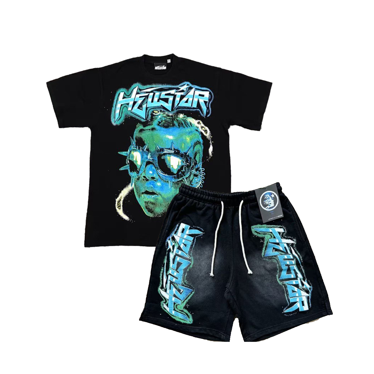 Unisex New Limited edition Hellstar T-Shirt And Shorts Co-Ord