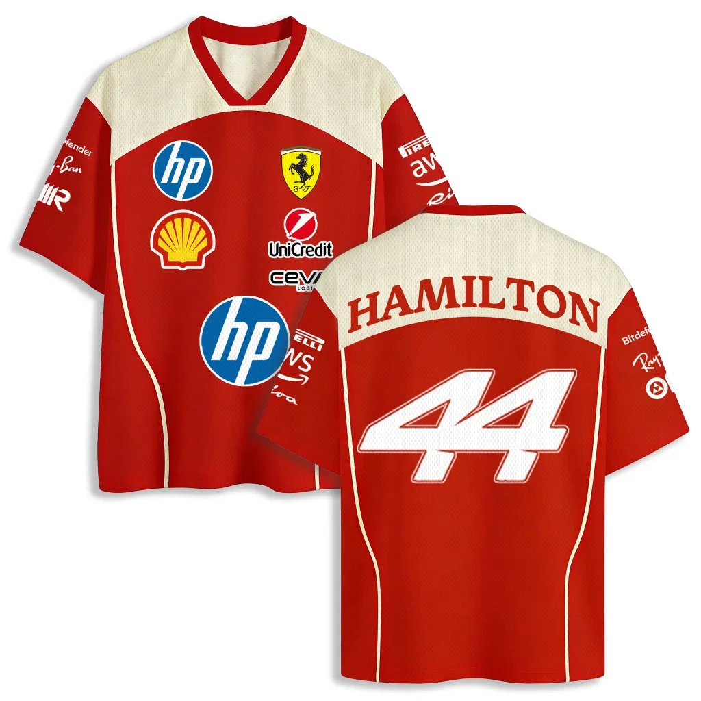 Ferrari F1 Lewis Hamilton 44 Signed Autograph Mesh Jersey