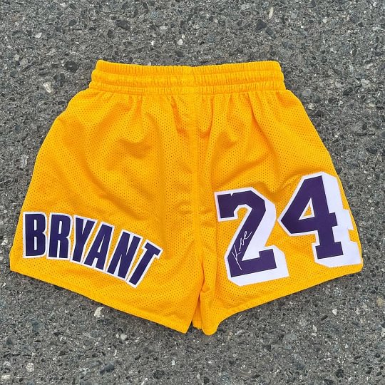 Patch casual mesh shorts