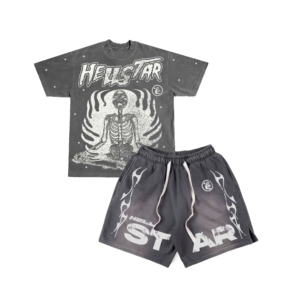 Unisex New Limited edition Hellstar T-Shirt And Shorts Co-Ord