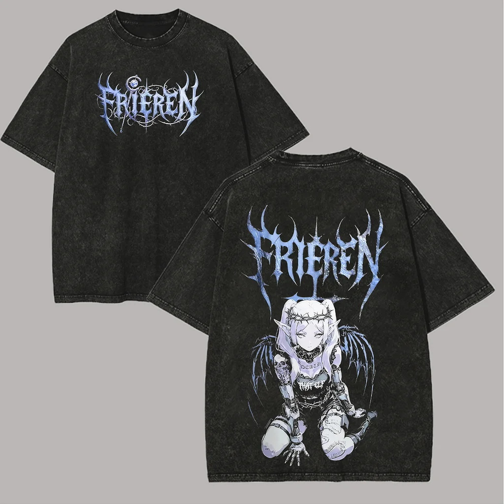 Frieren: Beyond Journey's End Printed Unisex Washed T-Shirt