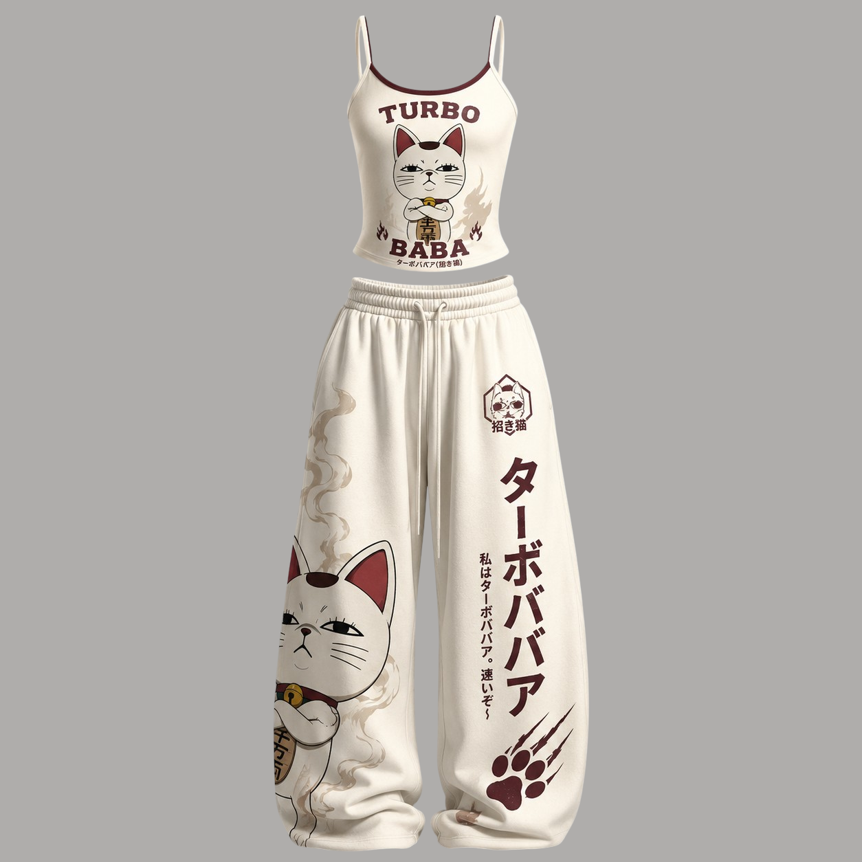 One Piece Top & Elasticated Trousers Two-Piece Set