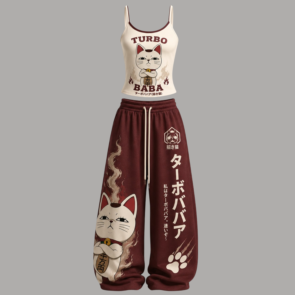 One Piece Top & Elasticated Trousers Two-Piece Set