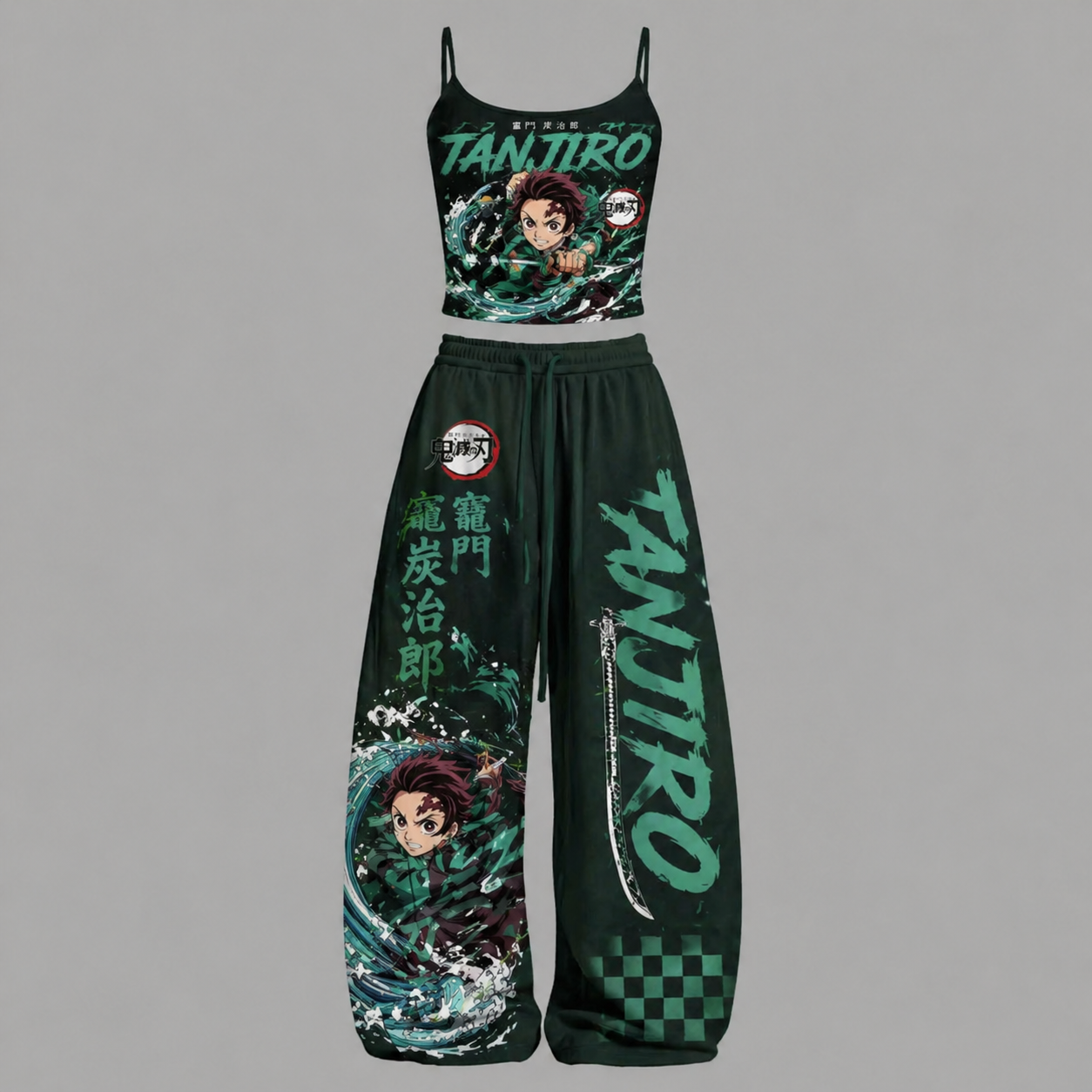 One Piece Top & Elasticated Trousers Two-Piece Set