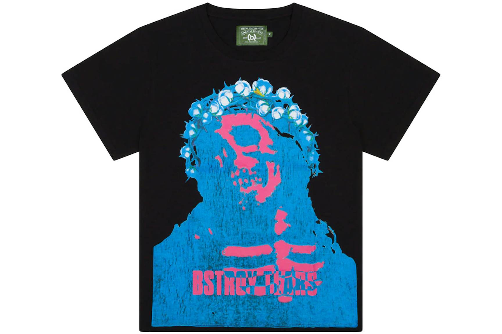 Denim Tears Classic 100%Cotton Tee T-Shirt Unisex Fit Washed