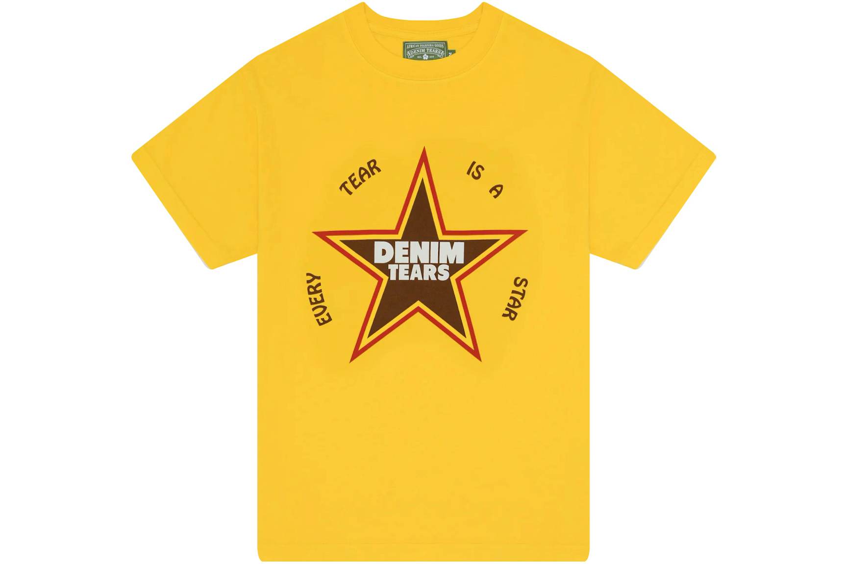 Denim Tears Classic 100%Cotton Tee T-Shirt Unisex Fit Washed