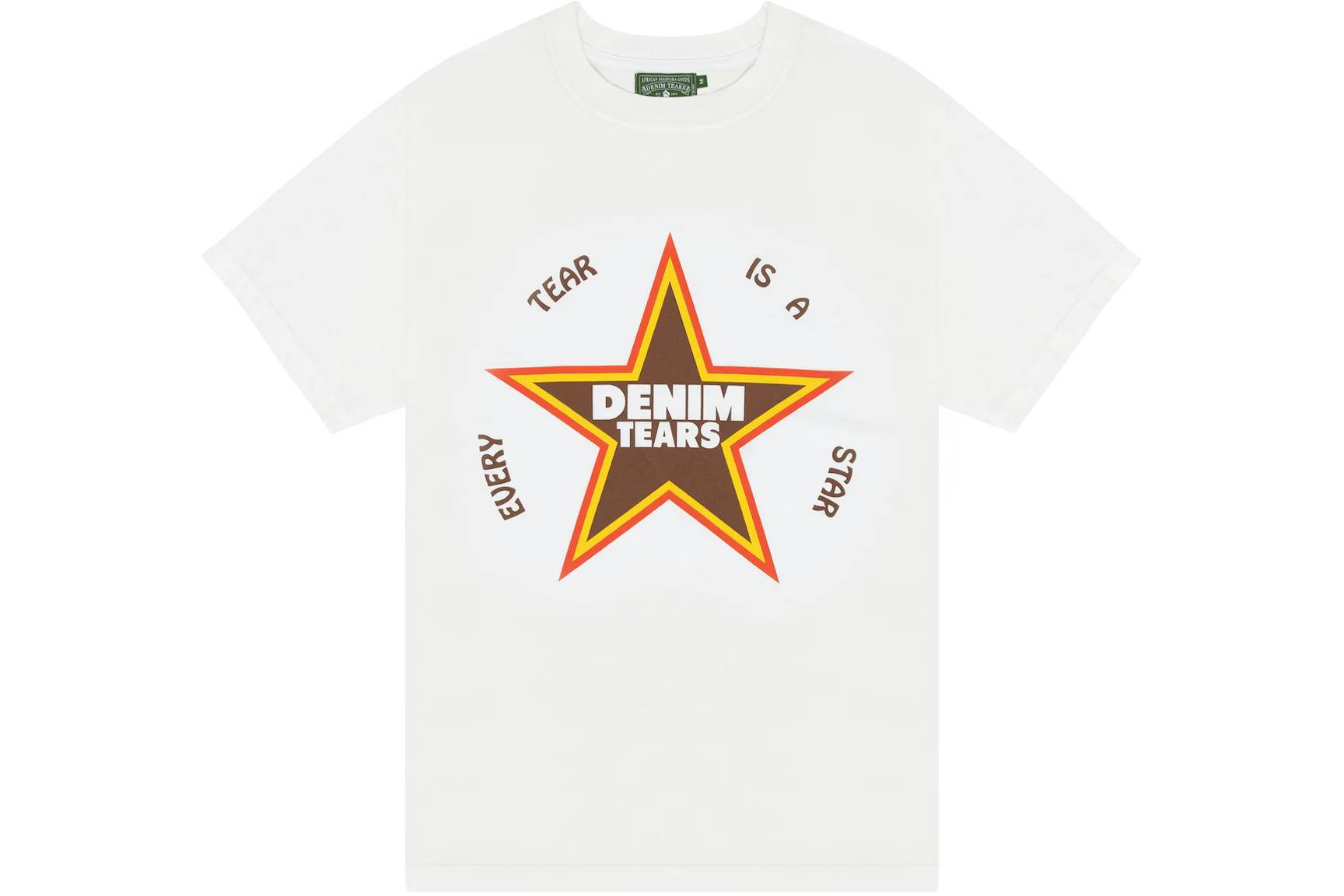 Denim Tears Classic 100%Cotton Tee T-Shirt Unisex Fit Washed