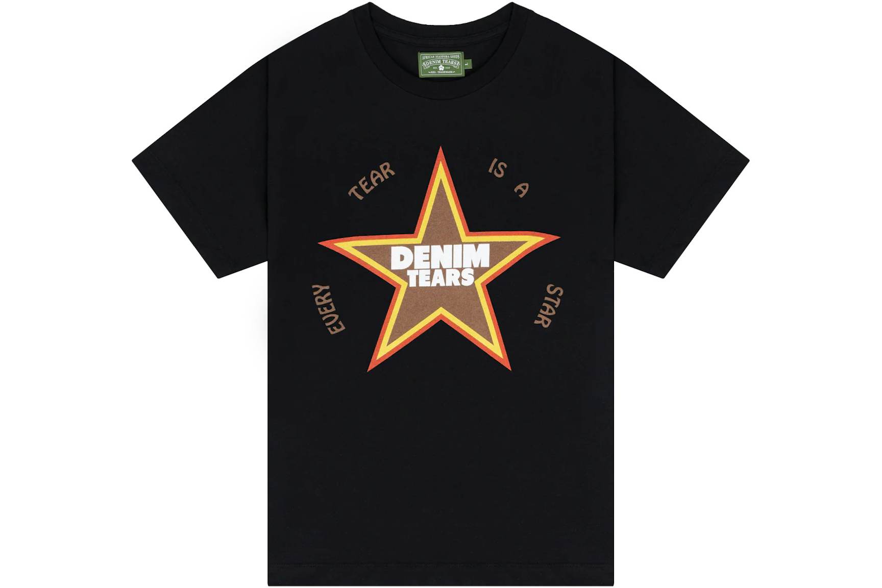 Denim Tears Classic 100%Cotton Tee T-Shirt Unisex Fit Washed