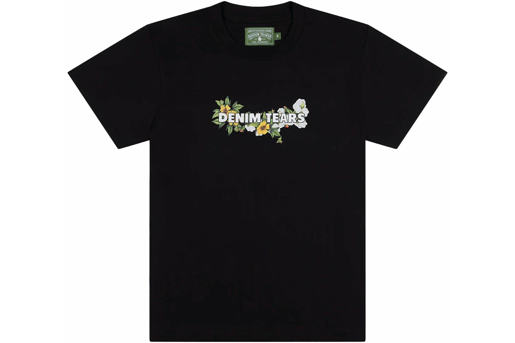 Denim Tears Classic 100%Cotton Tee T-Shirt Unisex Fit Washed