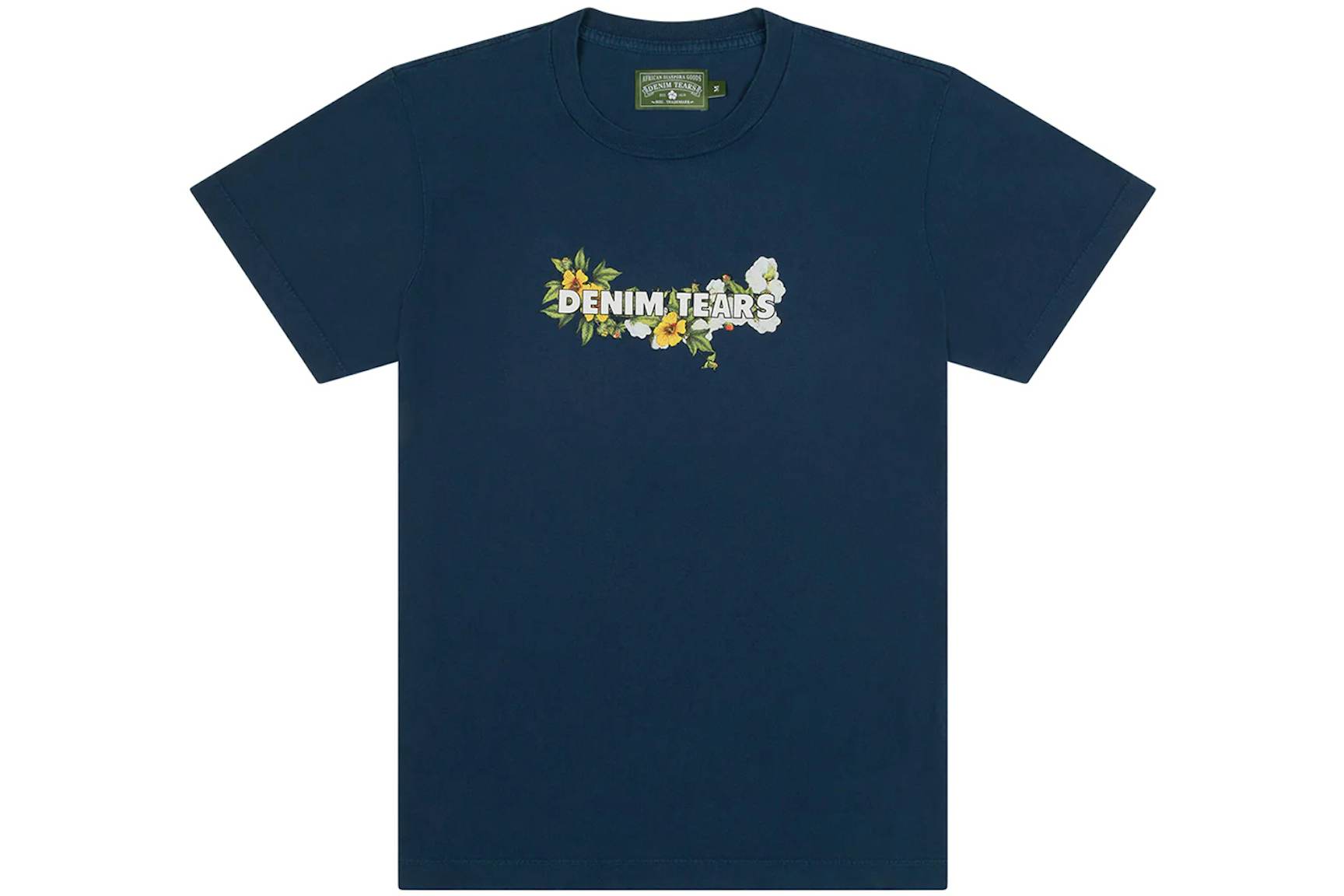 Denim Tears Classic 100%Cotton Tee T-Shirt Unisex Fit Washed