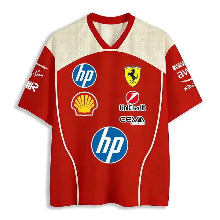 Ferrari F1 Lewis Hamilton 44 Signed Autograph Mesh T-shirt
