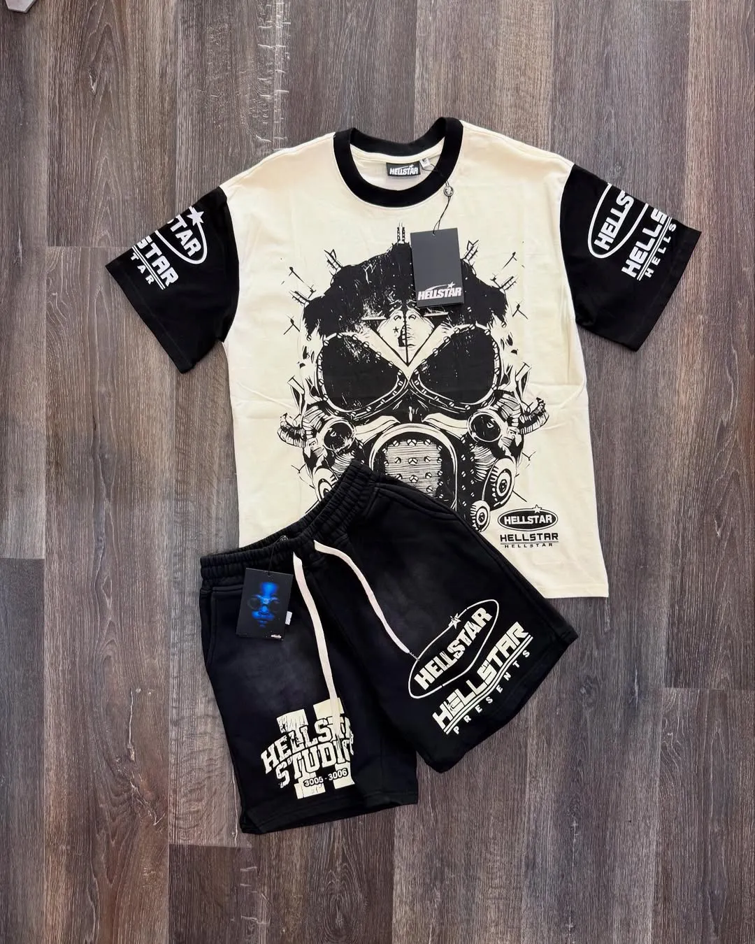 Unisex New Limited edition Hellstar T-Shirt And Shorts Co-Ord