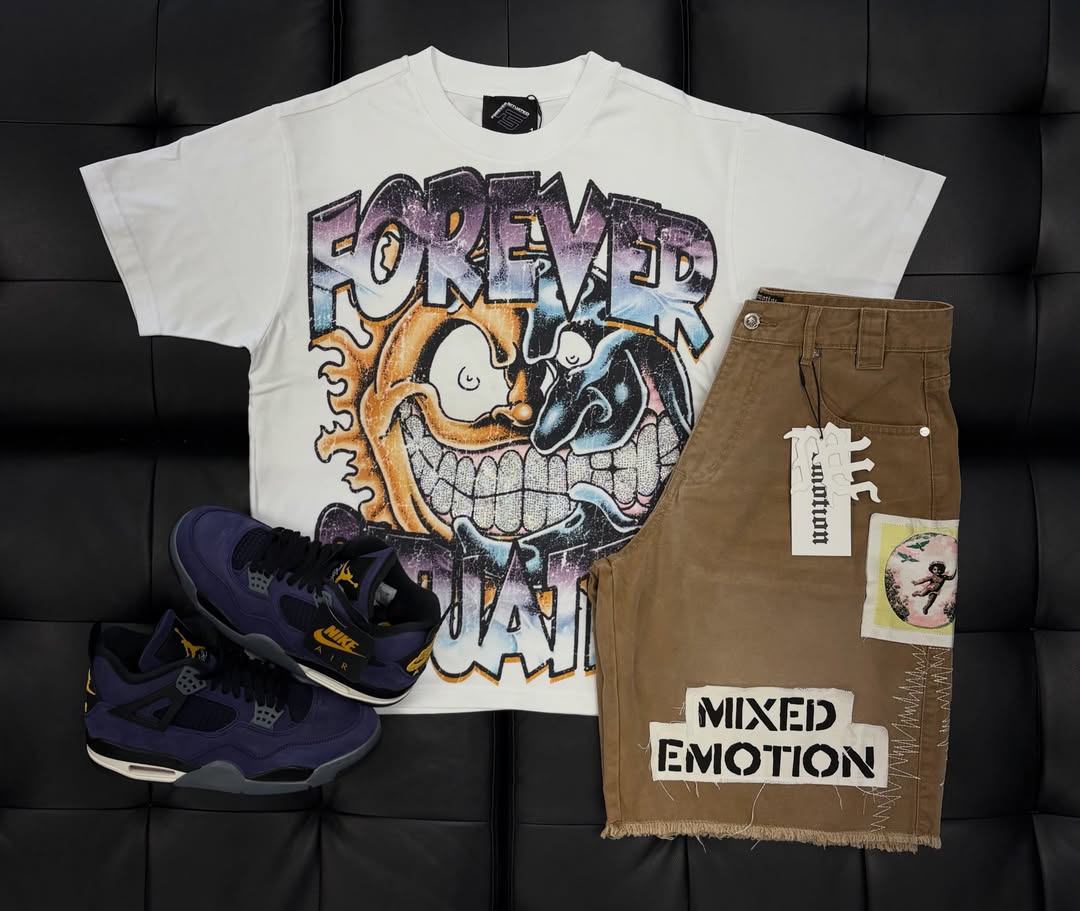 Mixed Emotion Classic T-shirt And Shorts Set Unisex