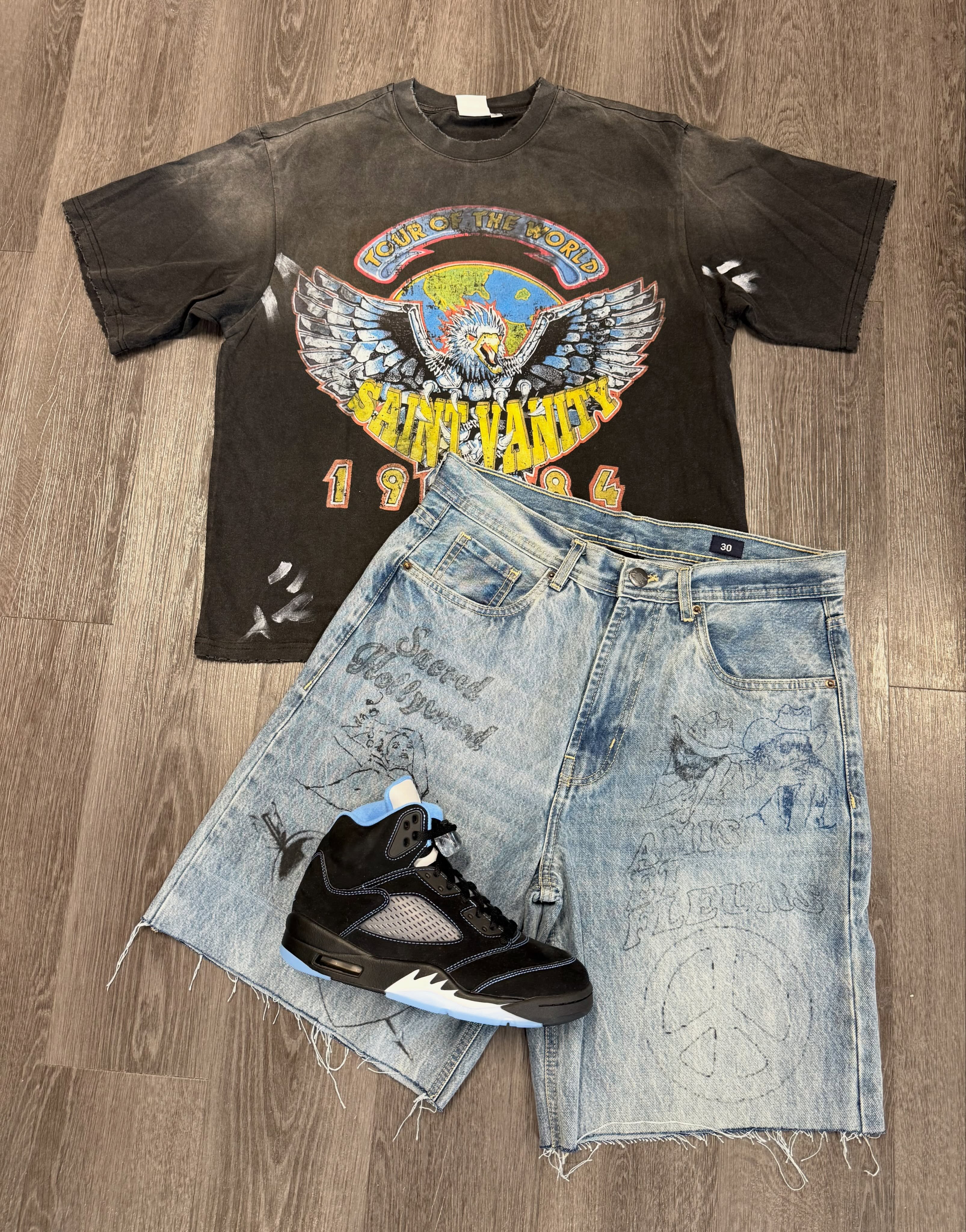 Mixed Emotion Classic T-Shirt And Shorts Set Unisex