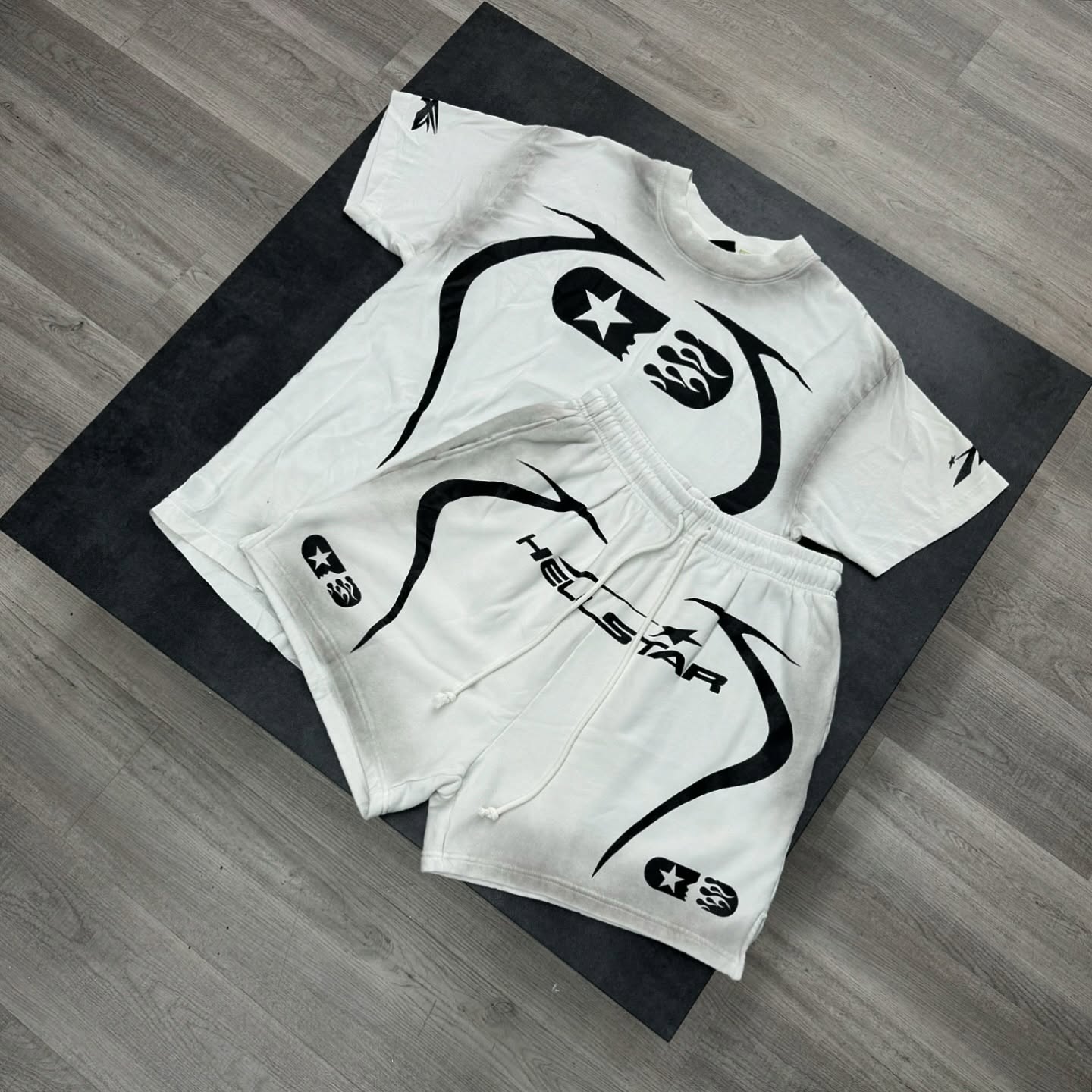 Unisex New Limited edition Hellstar T-Shirt And Shorts Co-Ord