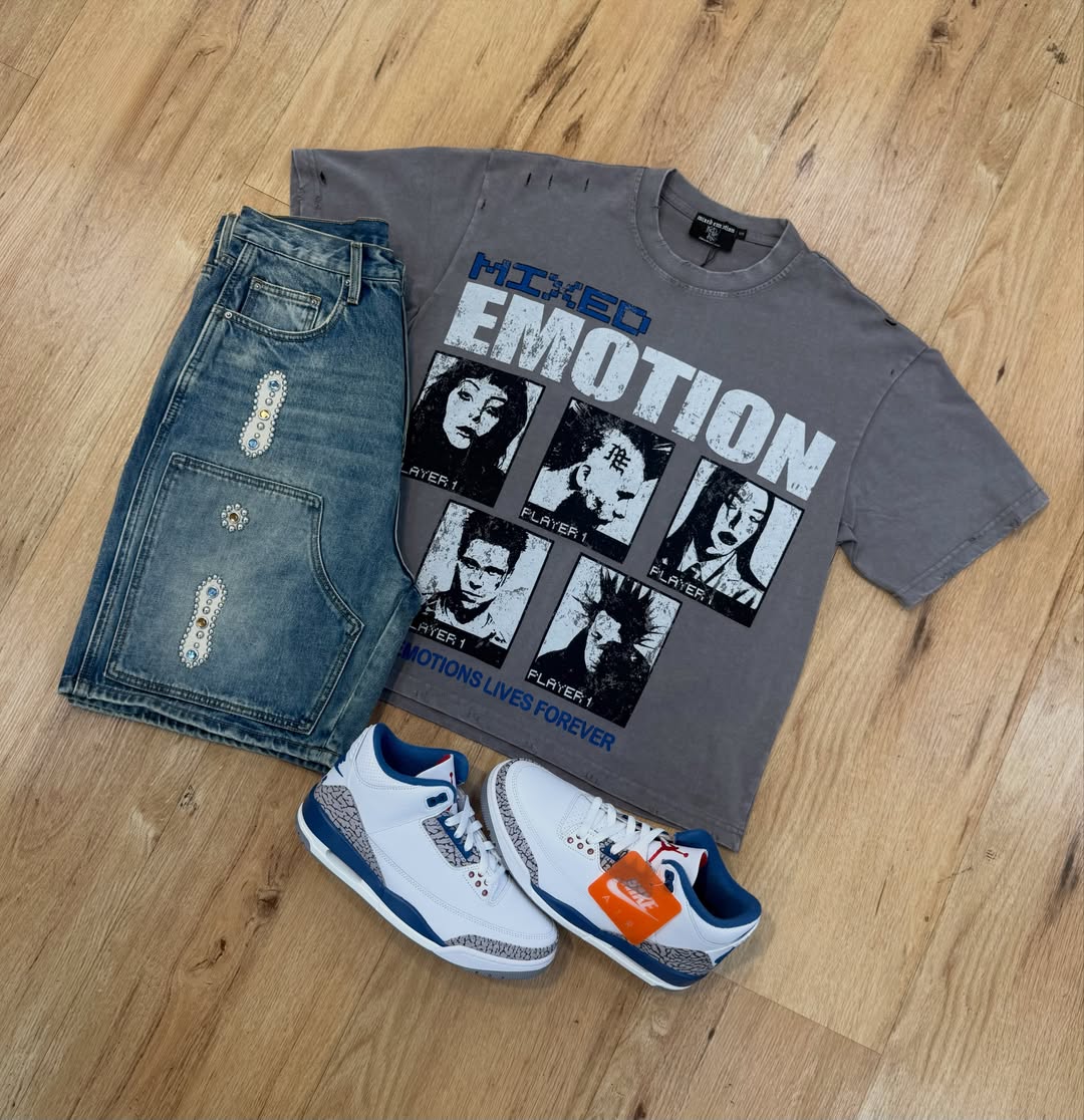 Mixed Emotion Classic T-shirt And Shorts Set Unisex