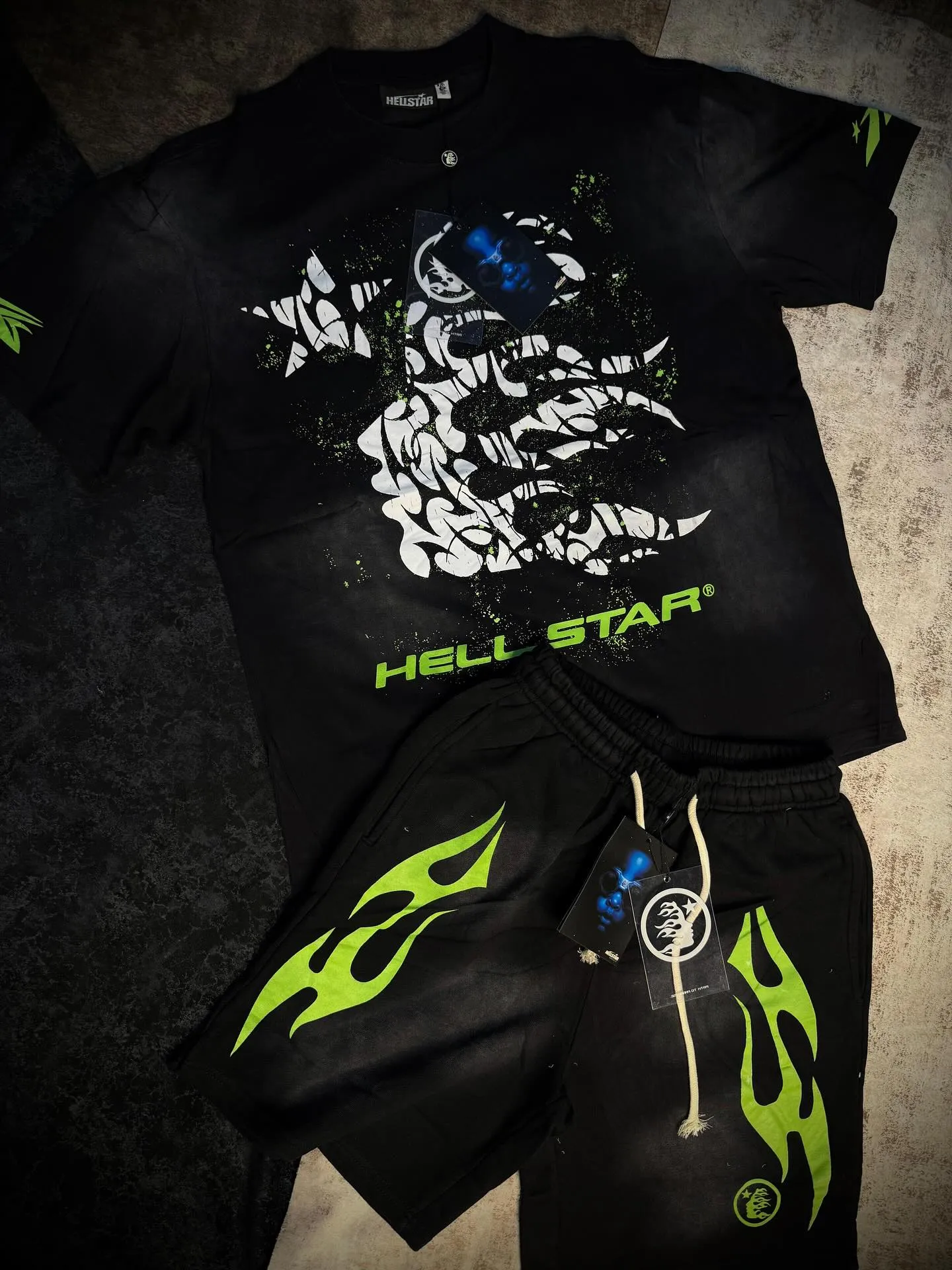 Unisex New Limited edition Hellstar T-Shirt And Shorts Co-Ord