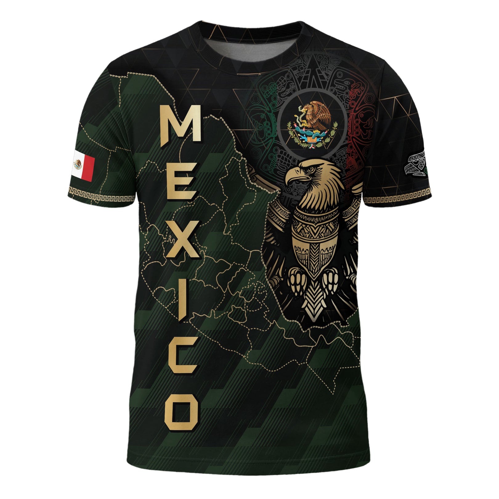 Men's Mexico Football Fan Printed Polo Shirt