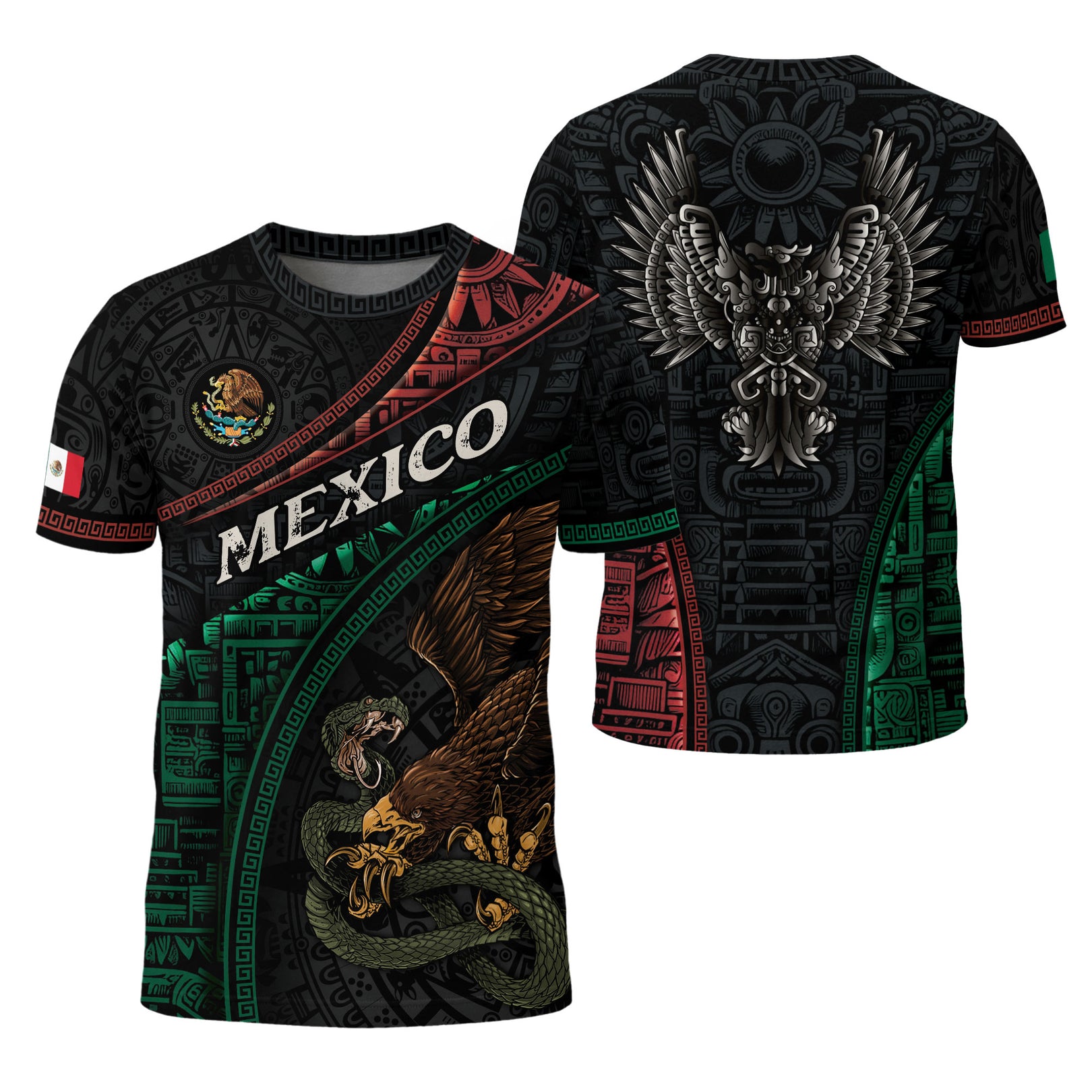 Men's Mexico Football Fan Printed Polo Shirt