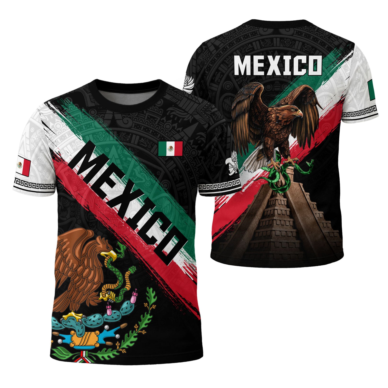 Men's Mexico Football Fan Printed Polo Shirt