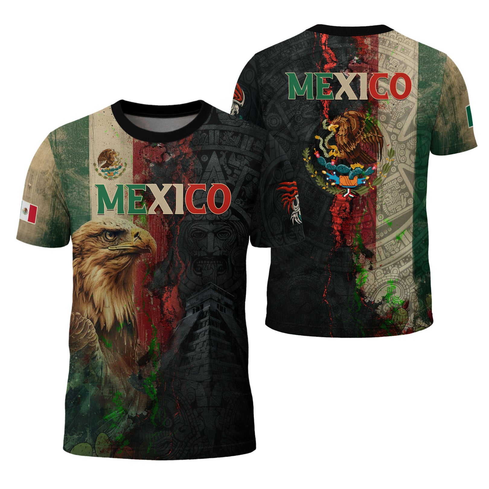 Men's Mexico Football Fan Printed Polo Shirt