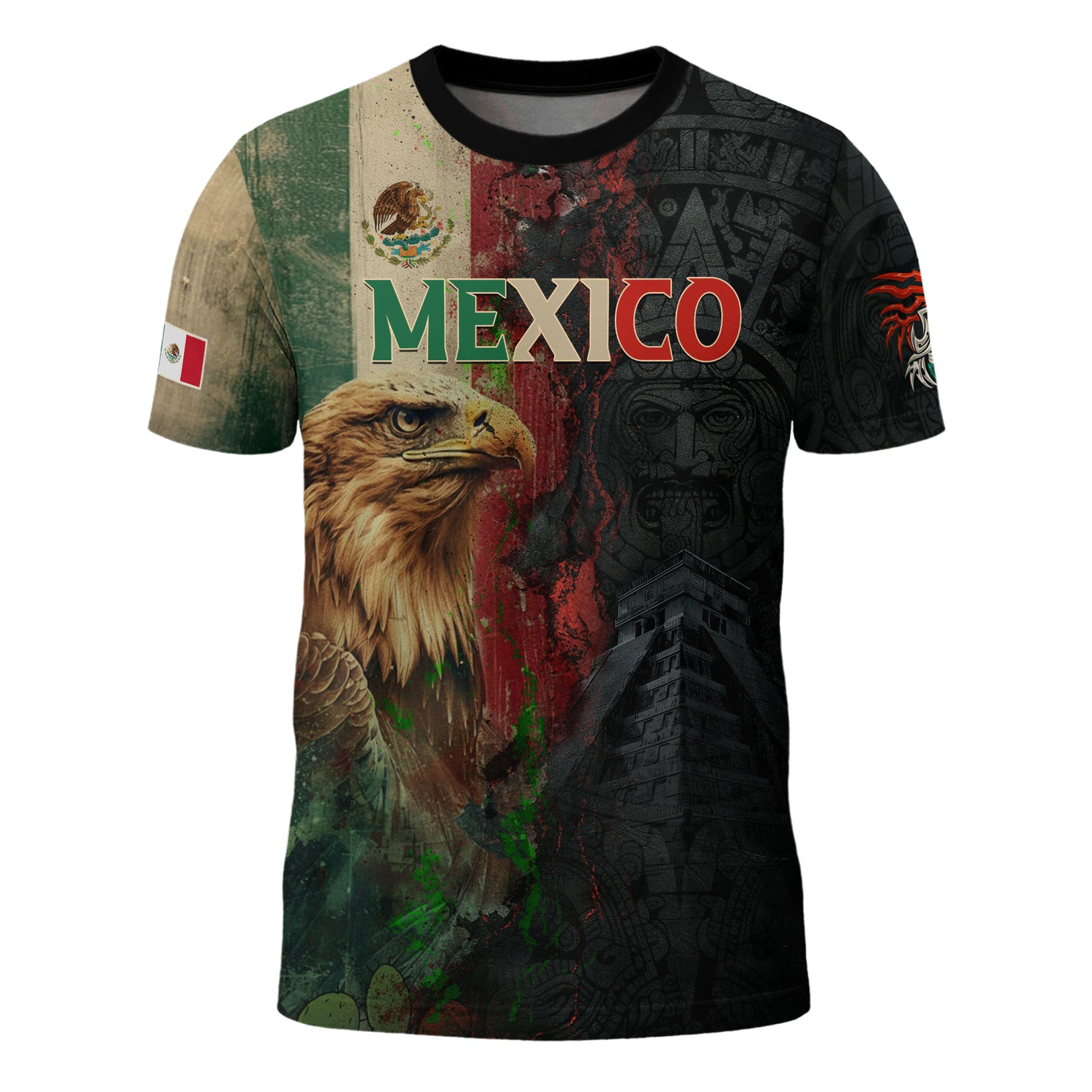 Men's Mexico Football Fan Printed Polo Shirt