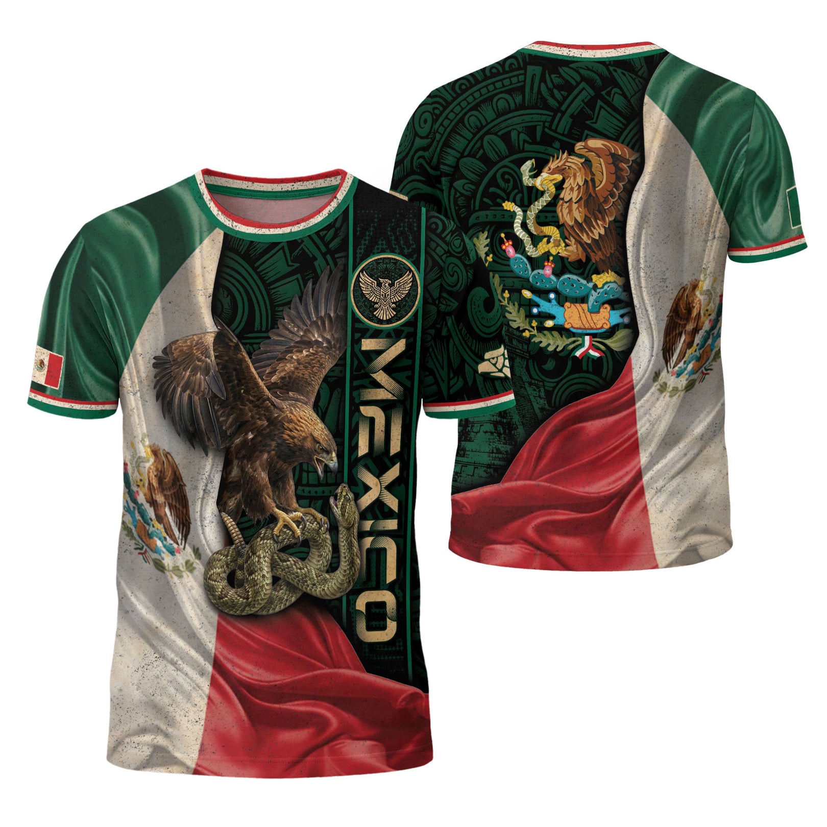 Men's Mexico Football Fan Printed Polo Shirt