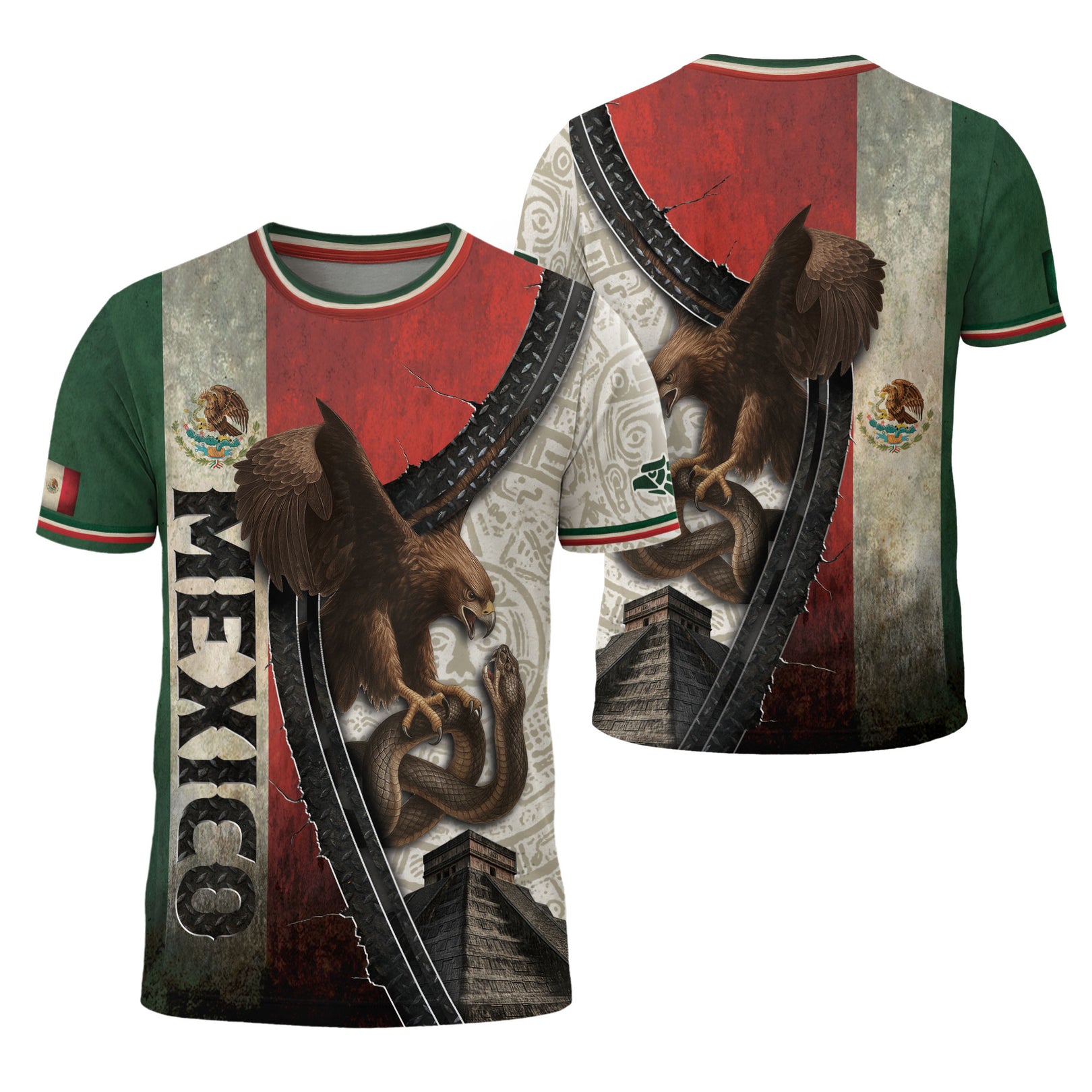 Men's Mexico Football Fan Printed Polo Shirt